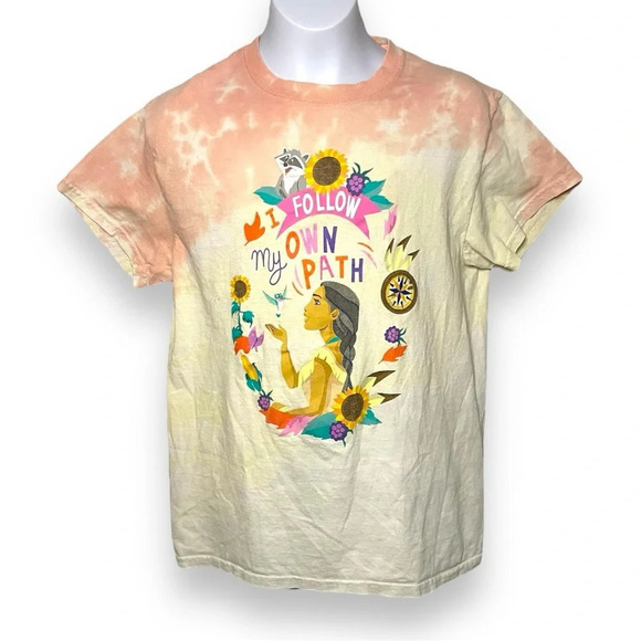 Disney Princess Pocahontas Tie-Dye T-Shirt Kids XL – “I Follow My Own Path” - Picture 8 of 8